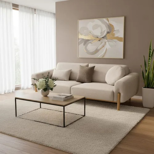 ספה מעוצב עץ טבעי מתצוגה